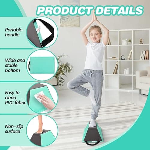 Cheer Stunt Training Stand, PU Non-Slip Stunt Trainer Flyer Stand Cheer for Promotion and Development of Flexibility, Coordination (Green) thumbnail 4