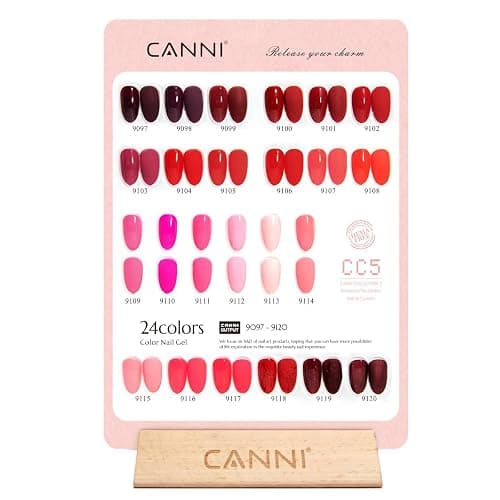 CANNI 30Pcs 9ML Hema-free Gel Nail Polish Set,Dark Red Hot Pink Purple Brown Burgundy Red Jelly Gel Polish Kit Soak Off LED Nail Polish Set Nail Art Starter Manicure Salon DIY at Home thumbnail 2