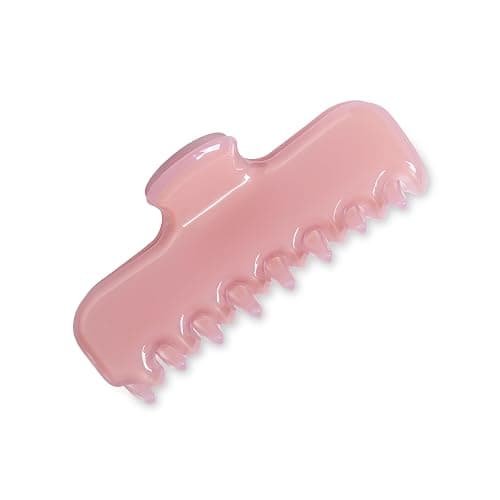 Emma Lily 3.9-Inch Large Premium Acetate Rectangle Claw Clip - Light Pink, Non-Slip Strong Hold for Thick Hair, Gifts for Women, 1 Pack - Image 1