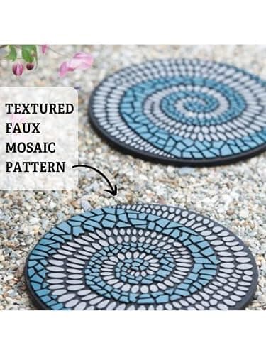Gardener's Supply Company Recycled Rubber Swirl Stepping Stone for Garden Walkway | Outdoor Patio Décor & Lawn Pathway Landscaping | 12" Diameter x .75" H (Qty: 1 Stone) thumbnail 4