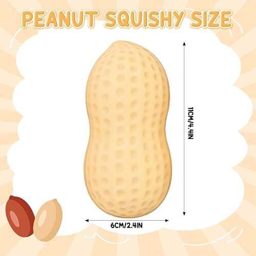Crunchy Peanut Squishy, Slowing Rising Crunchy Squishy Stress Ball | crunchy peanut squishy, Soft Slow Rising Squishy Party Favors Birthday Gifts Adults thumbnail 2