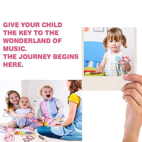 Kids Musical Instruments Sets, Non-Toxic Musical Toy, Wooden Percussion Instruments Toys Tambourine Xylophone for Kids Playing Preschool Education, Promotes Early Learning for Boys Girls Gift thumbnail 7