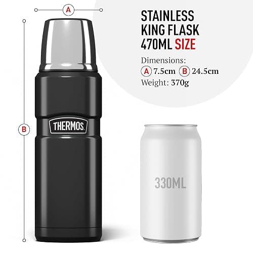 Thermos Stainless King 470ml Multi- Purpose Thermos Flask - Original-Style Flask can be Used as Travel Mug or Insulated Water Bottle for Daily Commute & Weekend Adventures – Duck Egg thumbnail 3