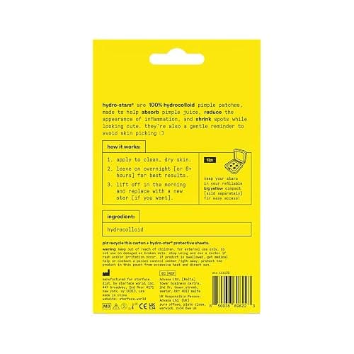 Starface World Hydro-Stars Refill, Hydrocolloid Pimple Patches, Absorb Fluid and Reduce Inflammation, Cute Star Shape, Cruelty-Free Skincare (96 Count) thumbnail 2