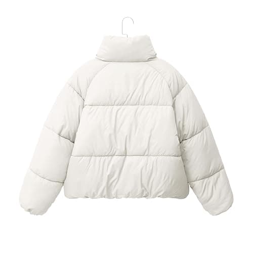 Cityork Women's Puffer Jacket Lightweight Oversized Long Sleeve Full Zipper Baggy Short Puffer Coats with Pockets thumbnail 6