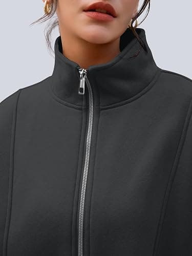 AUTOMET Womens Quarter Zip Oversized Sweatshirts Teen Fleece Pullover Hoodies 2025 Mock Neck Sweater Fall Workout Jacket thumbnail 5