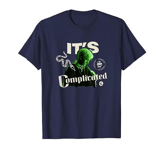 Harry Potter Draco Malfoy It's Complicated Slytherin Logo T-Shirt - Image 1