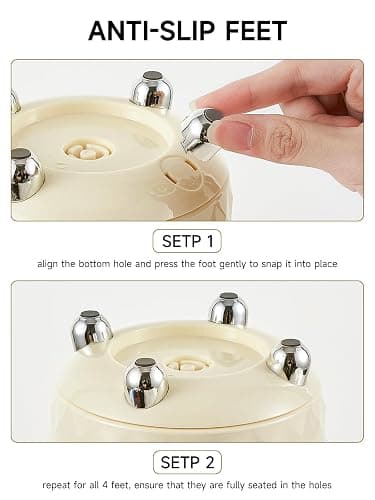 UFORU Makeup Brush Holder with 5 Slots, 360 Rotating Makeup Brush Organizer, Brushes Cup for Cosmetics, Nail Polish, Bathroom Vanity thumbnail 6