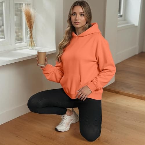 YARBCEN Womens Hooded Hoodies Sweatshirts - Long Sleeve Crewneck Sweaters With Pocket 2026 Fashion Spring Oversized Clothes thumbnail 6