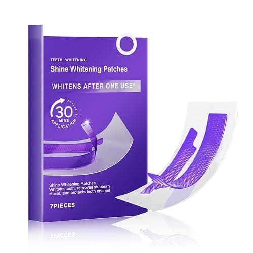 Purple Teeth Whitening Strips - V34 Whitening Strips - Enamel Safe Whitener Strips for Sensitive Teeth - Gentle Stain Removal for Sensitive Tooth,30 Minutes Fast Results,7pcs - Image 1