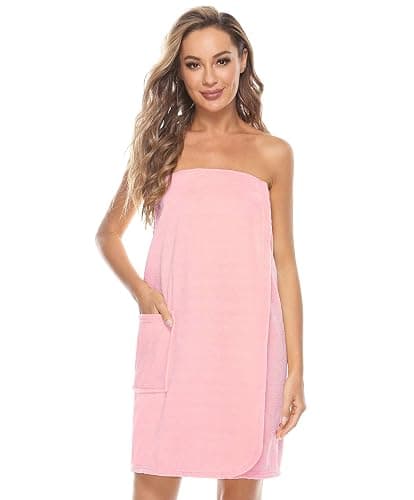Kniffi Women's Spa Wrap & Hair Towel Body Wrap Adjustable Closure Bathrobe thumbnail 4