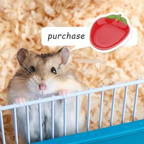 2 Pcs Hamster Ceramic Food Bowl, Cute Shape Anti-Turning Dish for Hamster Gerbil Hedgehog Guinea Pig Rat Rodent thumbnail 3