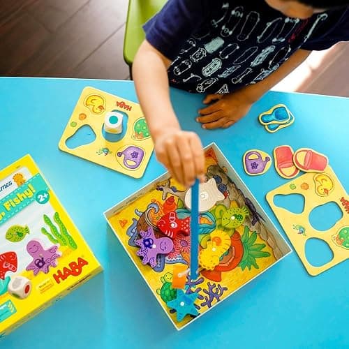 HABA My Very First Games - Here Fishy Fishy! Magnetic Fishing Game Ages 2+ Made in Germany Toddler Games, Learning Toys, Preschool Toys - English Box thumbnail 9