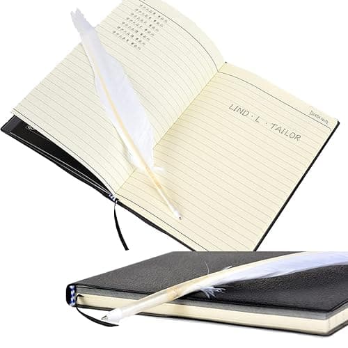 ODINGONS 4 PCS Set Notebook Anime Cosplay Japan Anime Theme Writing Journal, Feather Pen, L Necklace & Book Chain Anime Accessories thumbnail 4