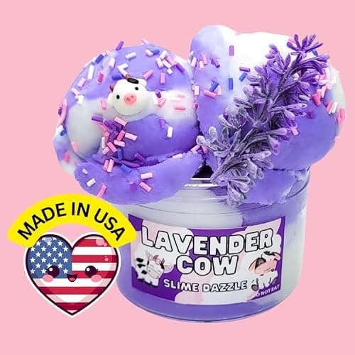 Slime Lavender Cow Cloud Slime Lavender Scented Relaxing Toy Drizzly Cloud Made in USA thumbnail 3