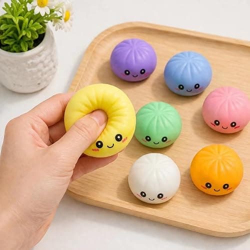 ROISDIYI 9 Grid Mystery Dumpling Squishy Countdown Calendar Blind Box, Mini Kawaii Dumpling Squeeze Toys, Stress Relief Fidget Squishies Gifts(9pc mystery dumplings) thumbnail 4