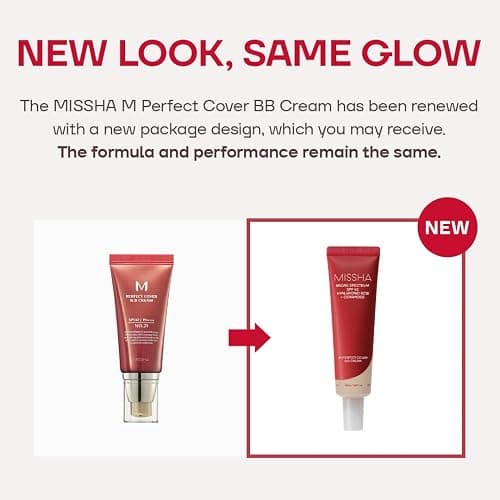 MISSHA M Perfect Cover BB Cream No.13 Bright Beige SPF 42 PA+++ 1.69 oz | Fair skin with cool undertones; tinted moisturizer for face, buildable coverage, smooth natural finish, daily wear thumbnail 3