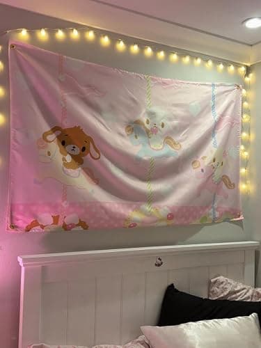 eksent Sugar Cute Animals Flag 4 Brass Grommets Wall Hanging. Wall Art for Living Room Bedroom Home Decor 3 * 5FT thumbnail 4
