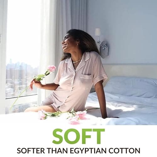 Cherrydew Women Bamboo Viscose Super Soft Comfy Summer Cooling Short Sleeve Button Down Pajama Shorts Set S-XXL thumbnail 9