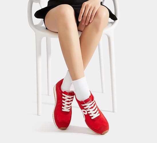 LUCKY STEP Women's Fashion Sneakers Trendy Stylish Low Top Classic Retro Casual Ladies Comfortable Running Walking Shoes thumbnail 9