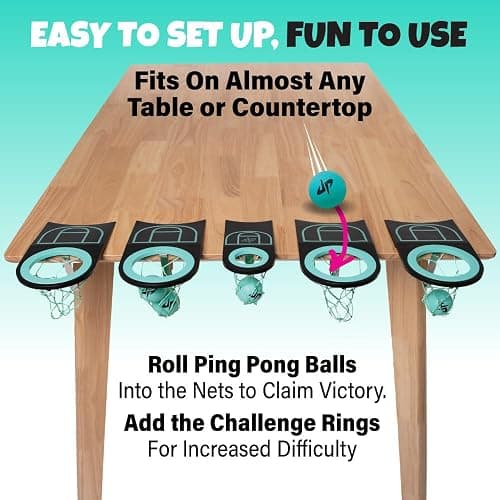 Dude Perfect Sticky Tic Tac Toe & Tabletop Roll Set | Indoor & Outdoor Games, Perfect Fun for Family Game Night & Parties, Birthday for Children, Kids & Adults | Ages 4+ & 6+ thumbnail 3
