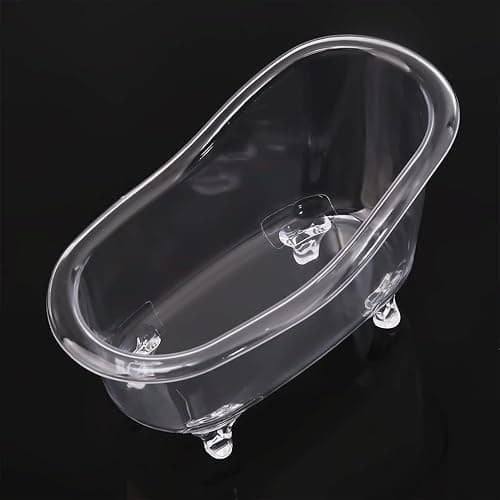 Dwang Clear Mini Bathtub Sundries Storage Box Jewelry Storage Box Makeup Organizer Container Desktop Storage, Home Drawer Organizers thumbnail 6