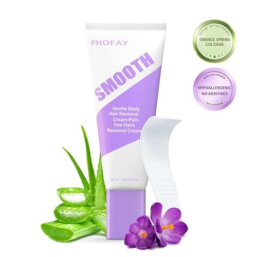 PHOFAY Hair Removal Cream for Men and Women Sensitive Skin– Fast-Acting Gentle Depilatory Dermatologist-Recommended with Aloe & Hyaluronic Acid Travel Size(3.5 Ounce (Pack of 1)) thumbnail 9