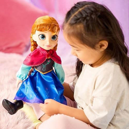Disney Store Official Anna Once Upon a Story Doll - 16 Inch Disney Princess Toys Featuring Reflective Eyes with 3D Pupil and Iris, Detailed Costume, Hair Comb & Shoes - Comes in Display Box thumbnail 2