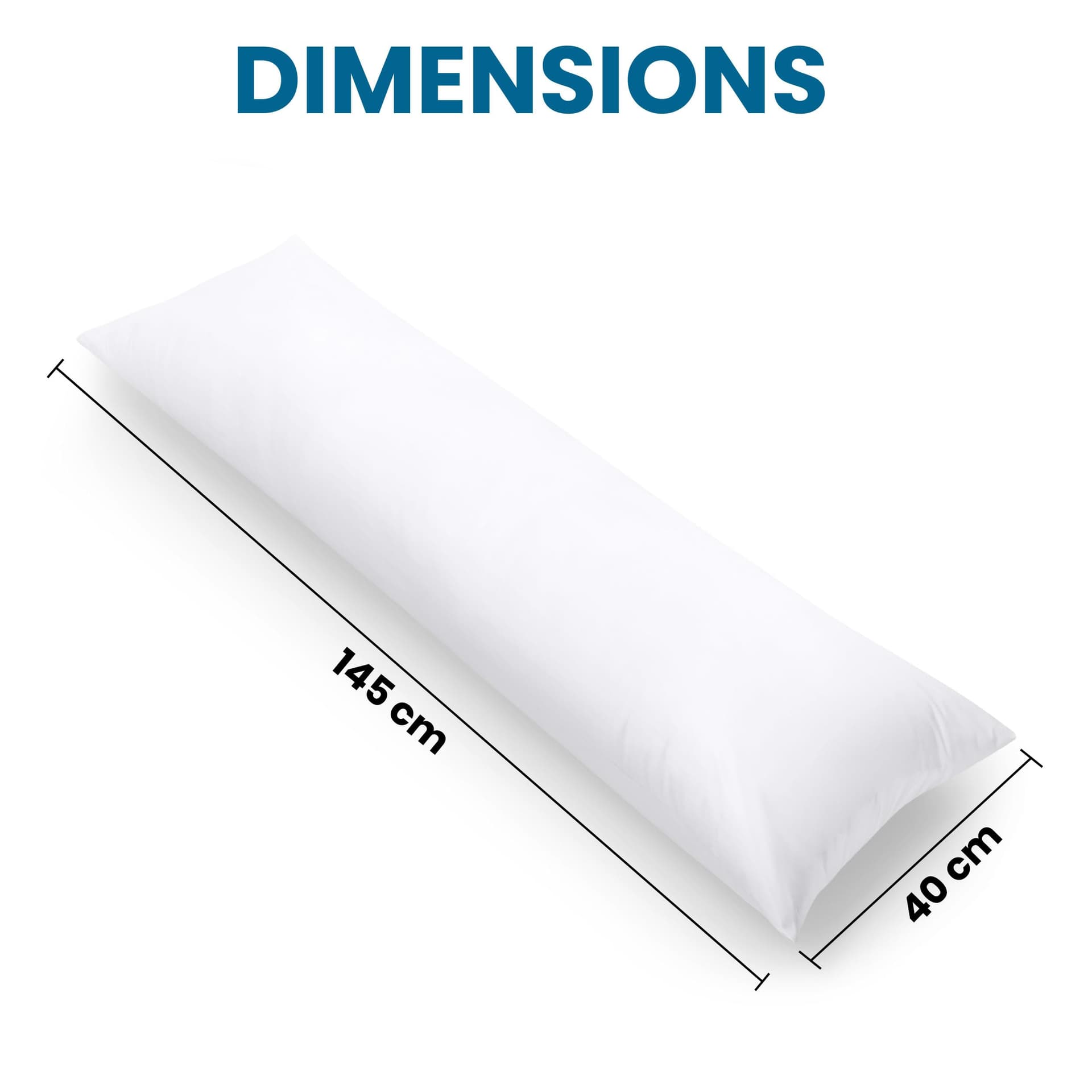 Utopia Bedding Body pillow 40×145 cm for side sleepers, white thumbnail 2
