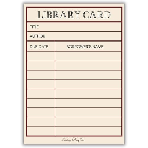 Library Play Notepad for Kids – Pretend Librarian Library Card Books Imaginative Role-Play Playtime Pad – Large 5x7” Notepad, 50 Pages, Made in USA - Image 1