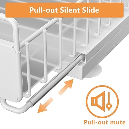 HOMEAILIE Under Sink Organizer, High Adjustable 2 Tier Under Kitchen Sink Organizer, Multi-Purpose Storage Shelf for Kitchen Bathroom Cabinet, White thumbnail 4