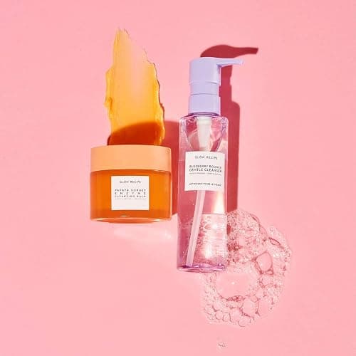 Glow Recipe Double Cleansing Kit for Glowing Skin - Includes Exfoliating Papaya Sorbet Enzyme Cleansing Balm + Mini Blueberry Bounce Gentle Face Cleanser - 2-Piece Facial Skincare Kit thumbnail 4