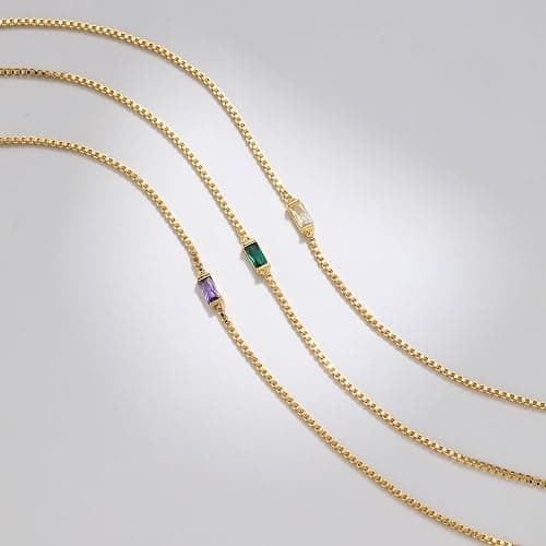 JSJOY Birthstone Bracelets for Women Gold Dainty Link Bracelet Birthstone Jewelry Birthday Gifts for Women Her Mom Wife Girlfriend Anniversary Jewelry thumbnail 4
