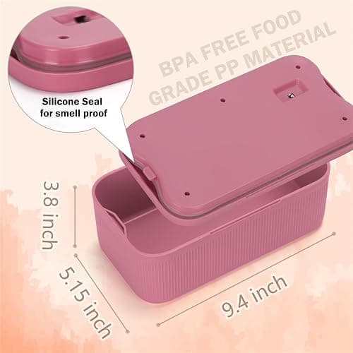 EMLTHORY Medication Lock Box,Small Lockable Storage Box with Combination Code for Phone,Medicine Safe,Food, Home,Refrigerator,Office,Personal Items,Travel,Gift,Pink thumbnail 3