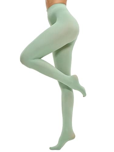 CozyWow Women's 80D Soft Opaque Tights, High Waist Solid Color Womens Tights with 30+ Colors - Image 1