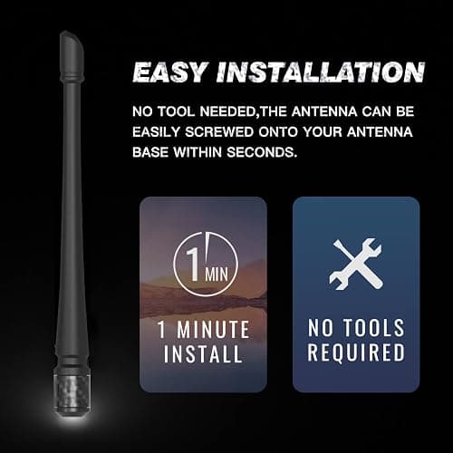 RYDONAIR Short Antenna Compatible with Ford F150 2009-2026 & Ford Bronco 2021-2023, Internal Copper Coil for Enhanced Reception, Car Wash Proof, 7 inches Rubber Antenna Replacement thumbnail 3