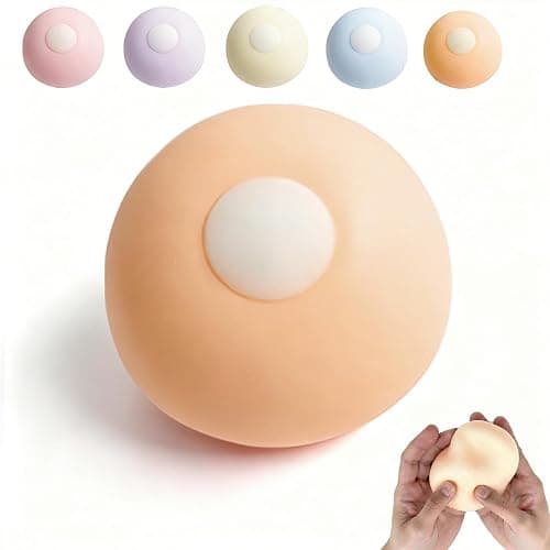 Shapeable Squishy Toys Sand Squishy Ball, Malleable Sand-Filled Sensory Toy for Anxiety Relief and Focus, Portable Stress Balls for Kids & Adults (Orange Ice) - Image 1