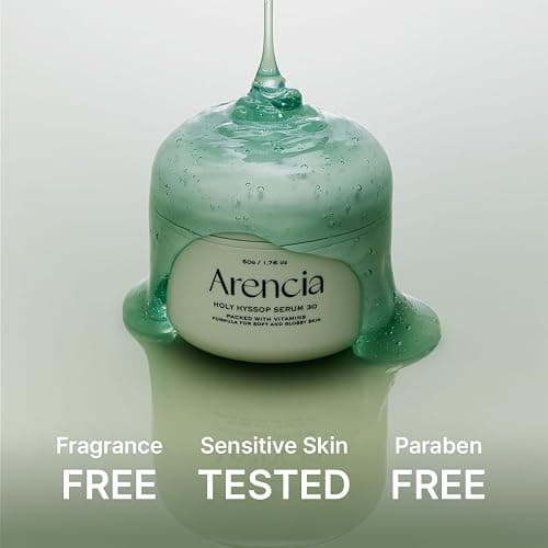 Arencia Glow Hyssop Overnight Face Mask Serum - hydrating & Anti-Aging Serum for younger looking Korean Glass Skin, Vitamin A, C, E, Niacinamide, Peptide thumbnail 9