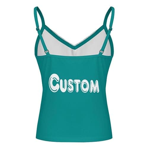 Personalized Tanks for Women Custom Shirt Sleeveless V-Neck Design Your Own Photo Text Front/Back Print Gift thumbnail 5