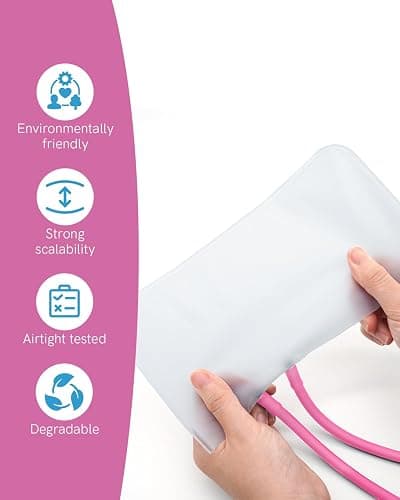 FriCARE Manual Blood Pressure Cuff for Nursing Students, FSA/HSA Eligible, Aneroid Sphygmomanometer for BP Monitoring, Home & Medical School Essentials with Carrying Case, Universal Adult Size, Pink thumbnail 4