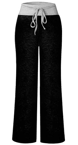 AMiERY Women's Comfy Casual Pajama Pants Floral Print Drawstring Palazzo Lounge Pants Wide Leg thumbnail 3