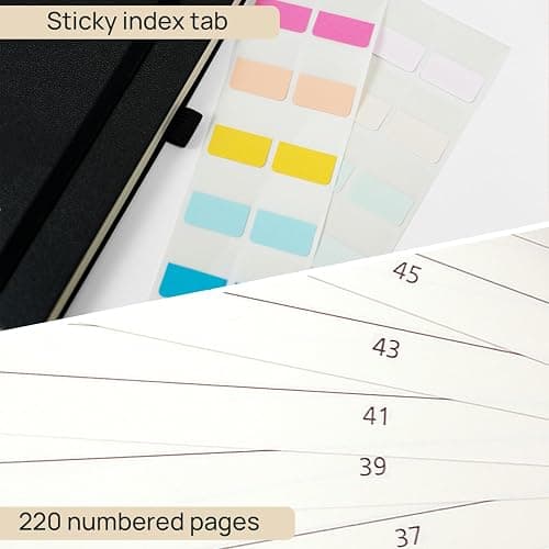POPRUN Lined Spiral Journal Notebook for Women & Men, 7-1/4" x 9-1/2", 220 Numbered Pages, College Ruled Hardcover Notebook for Work, Journals for Writing, 120 GSM Thick Paper - Navy Blue thumbnail 5