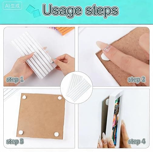 Feosky Adhesive Poster Sticky Tack Putty, Reusable and Removable Adhesive Putty, 120PCS, Mounting Putty for displaying Wall Paintings, Museum Art Photography, Picture, Crafts (White, Pack of 1) thumbnail 5