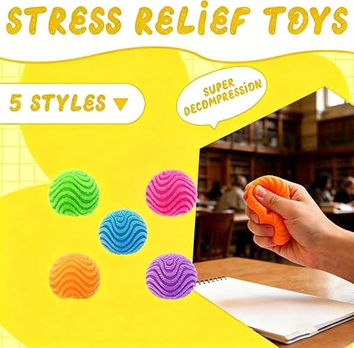 Fuzz Squishy Stress Ball, Soft Fidget for Anxiety Relief, Sensory Squishy Ball to Increase Hand Flexibility & Relieve, Ultra Squishy and Moldable Slow Rise for (Blue) thumbnail 6