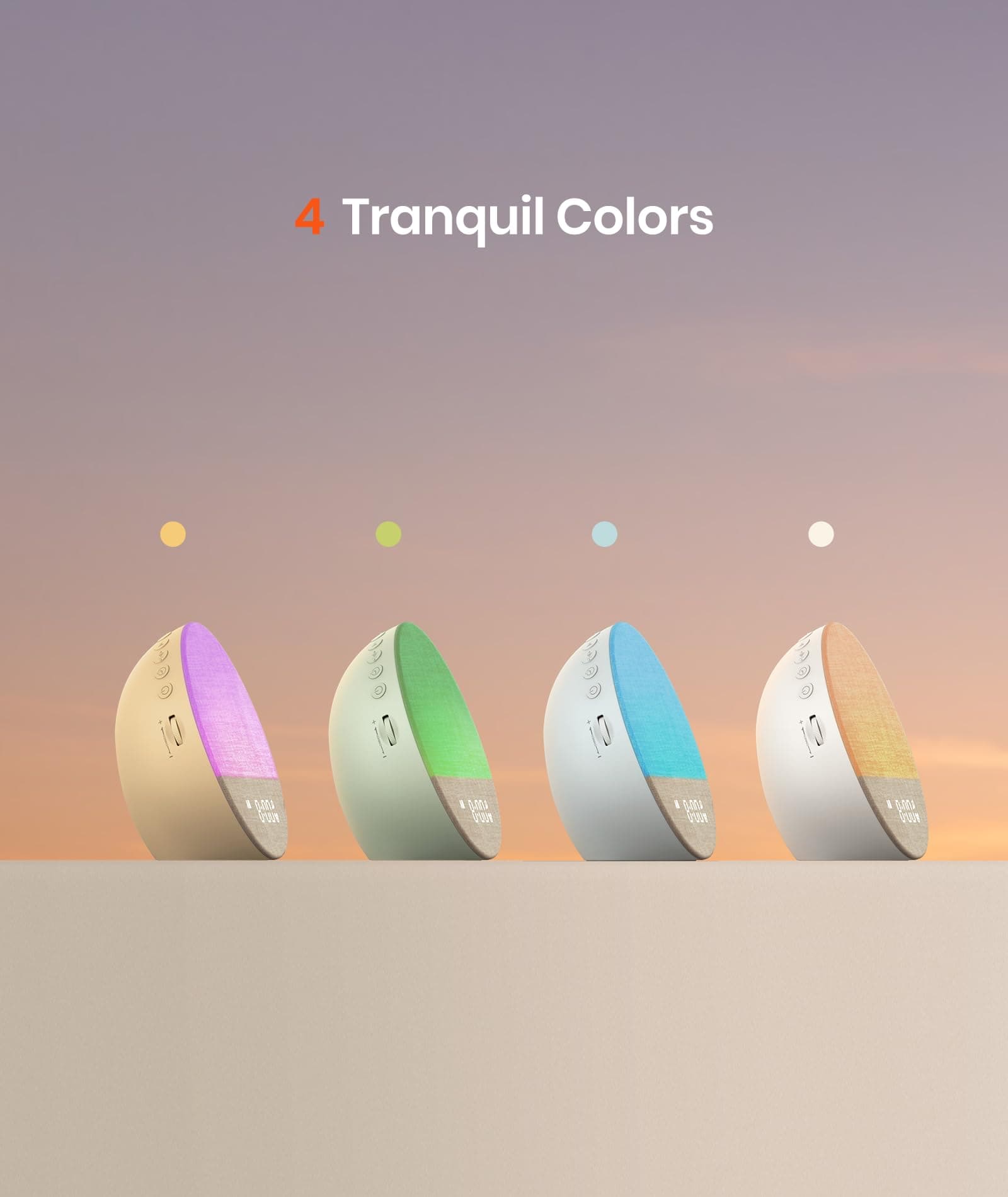 Dreamegg Sunrise 1 - Sound Machine Sunrise Alarm Clock with 9 Night Lights, 29 Soothing Sound for Sleep, White Noise Machine, Timer, Dimmable, Wake Up Light Alarm Clock for Bedroom, Kids, Adult, Gift thumbnail 8