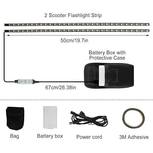 LED Strip Light, SUNJULY Electric Scooter Foldable LED Strip Lights for Skateboard, Scooter, Party and Indoor Outdoor Decoration for Xiaomi M365/m365 pro thumbnail 9