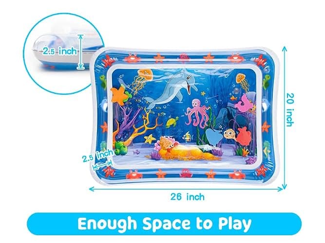 Yeeeasy Tummy Time Water Mat丨Inflatable Tummy Time Water Play Mat for Babies, Infants and Toddlers 3 to 12 Months Promote Development Toys Baby Gifts thumbnail 2