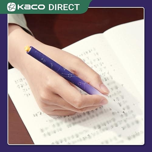 Kaco FIRST Gel Ink Pens, Pack of 2 Pieces Cute Heart Pen Set with Extra 4 Black Refills Holiday Gifts (2 Purple) thumbnail 4