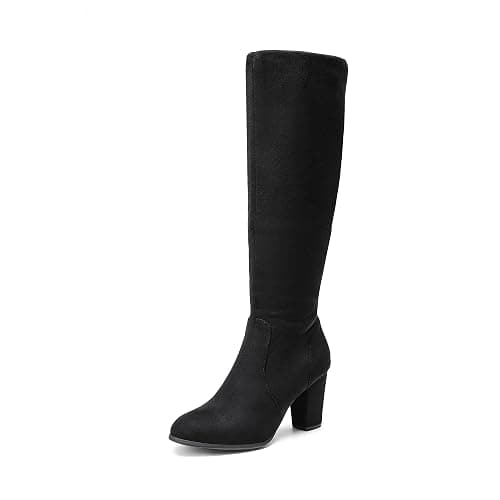 DREAM PAIRS Women's Chunky Heel Knee High Boots - Image 1