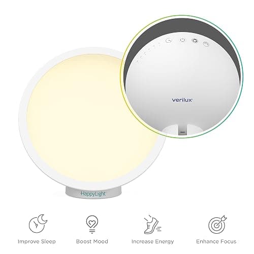 Verilux HappyLight Halo - Cordless LED Light Therapy Lamp with a 360° Magnetic Base & Rechargeable Battery for Portable, UV-Free, Full Spectrum 10,000 LUX Light with Adjustable Brightness and Color thumbnail 3